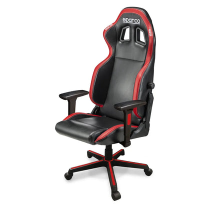 Sedia da ufficio Sparco Icon con seduta sportiva e braccioli 2D Nero / Rosso