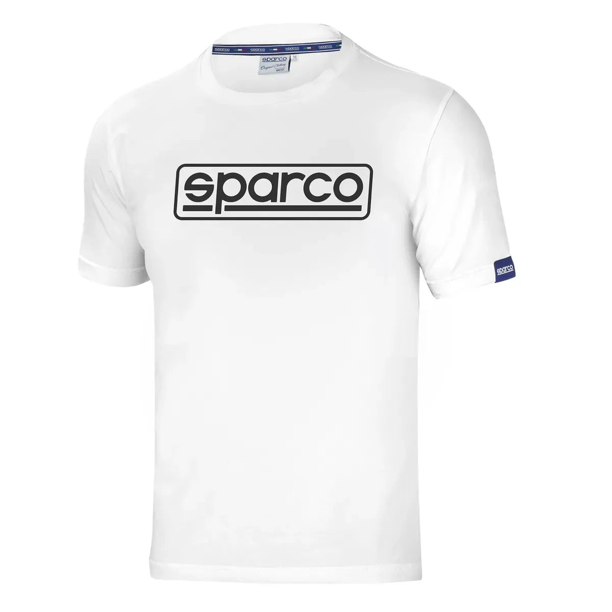 T-shirt Sparco Frame in misto cotone e poliestere Bianco