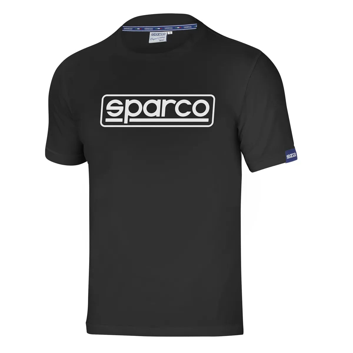 T-shirt Sparco Frame in misto cotone e poliestere Nero