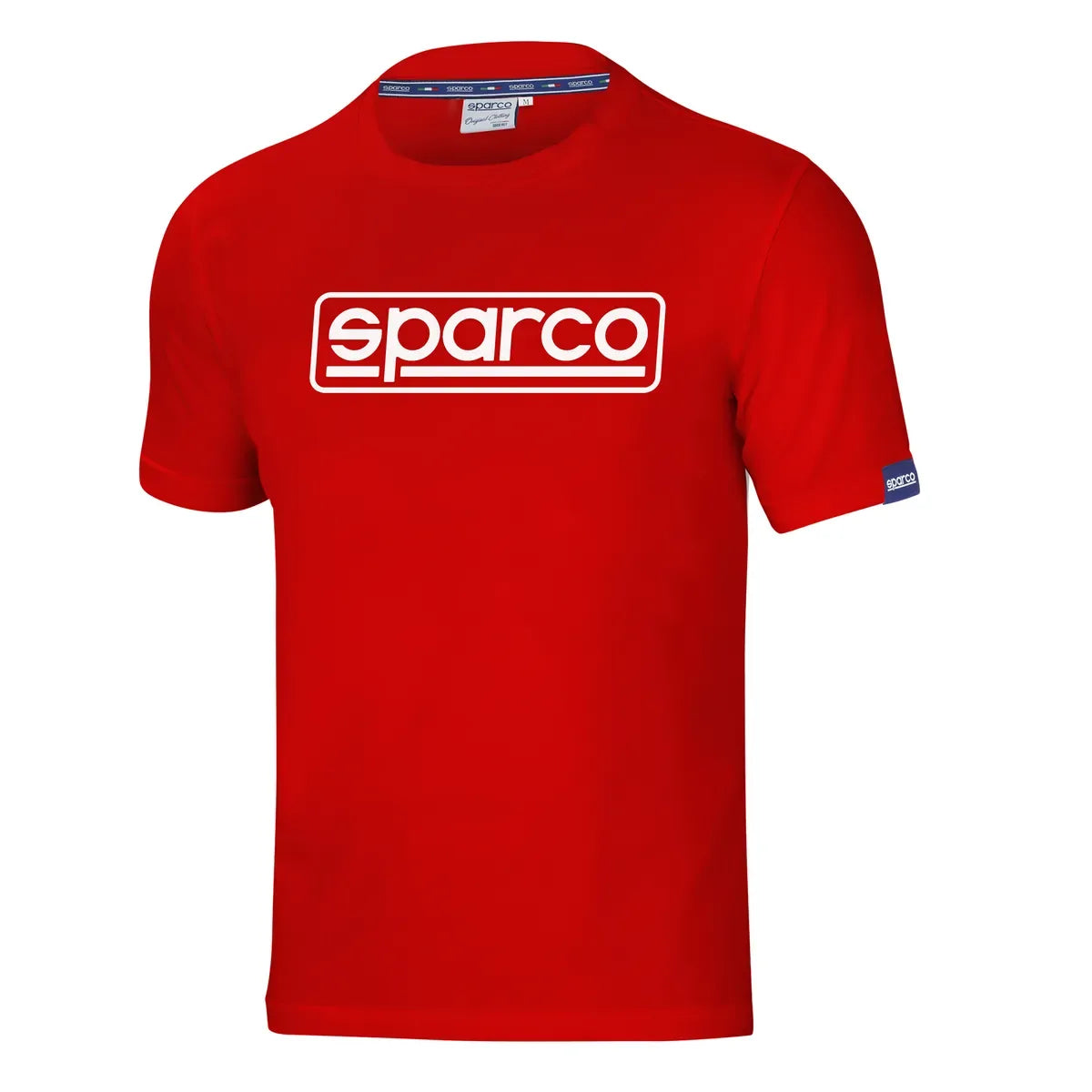 T-shirt Sparco Frame in misto cotone e poliestere Rosso