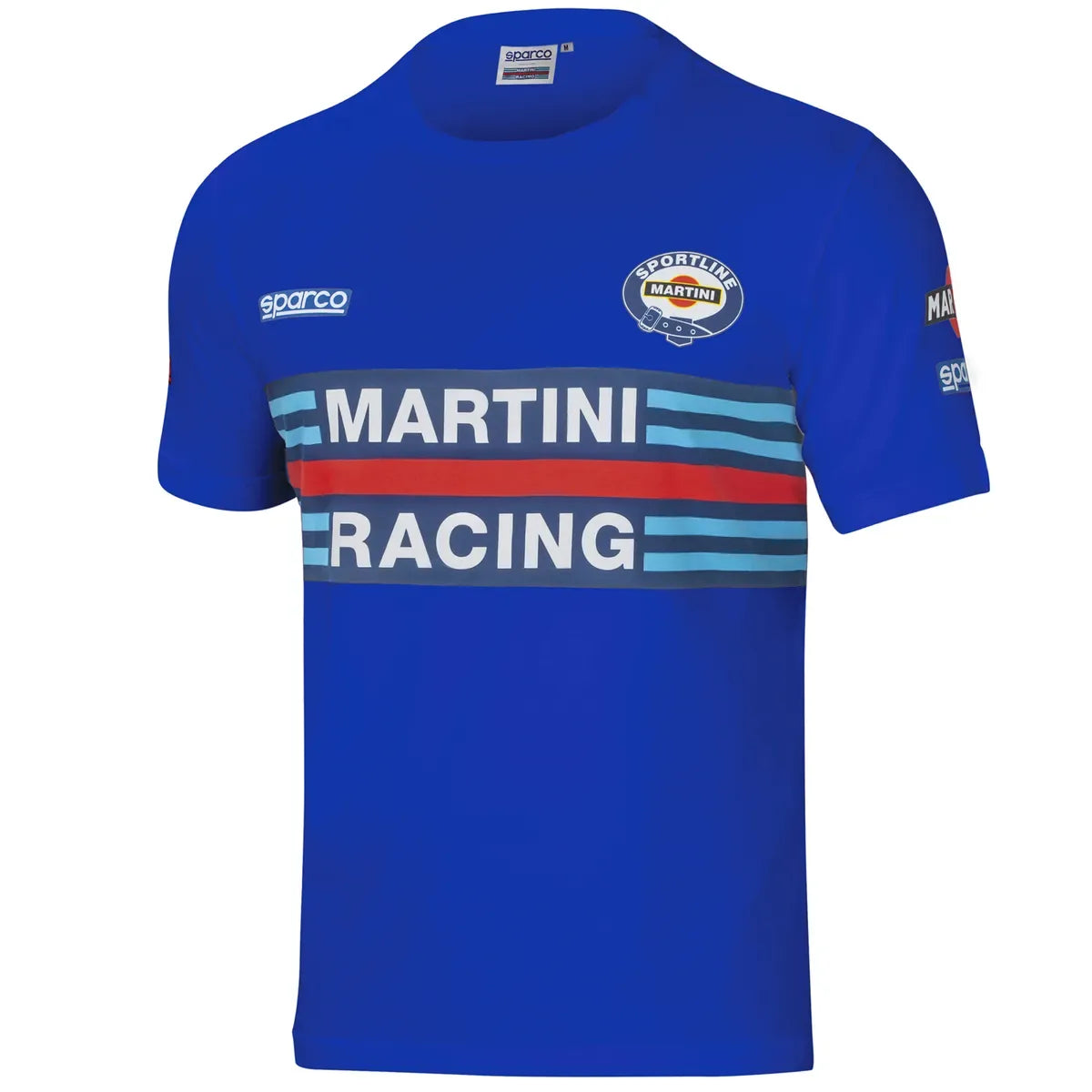 T-shirt Sparco Martini Racing in jersey stretch di cotone Azzurro