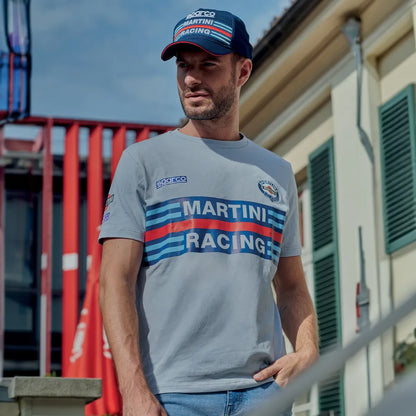 T-shirt Sparco Martini Racing in jersey stretch di cotone Grigio – vista 2