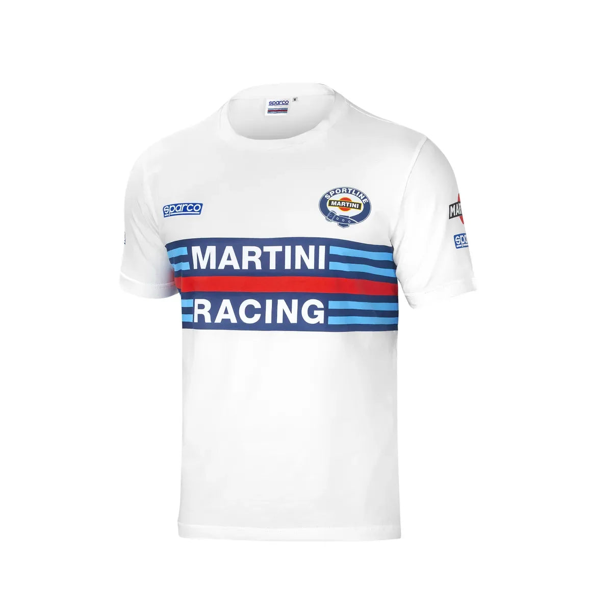 T-shirt Sparco Martini Racing in jersey stretch di cotone Bianco