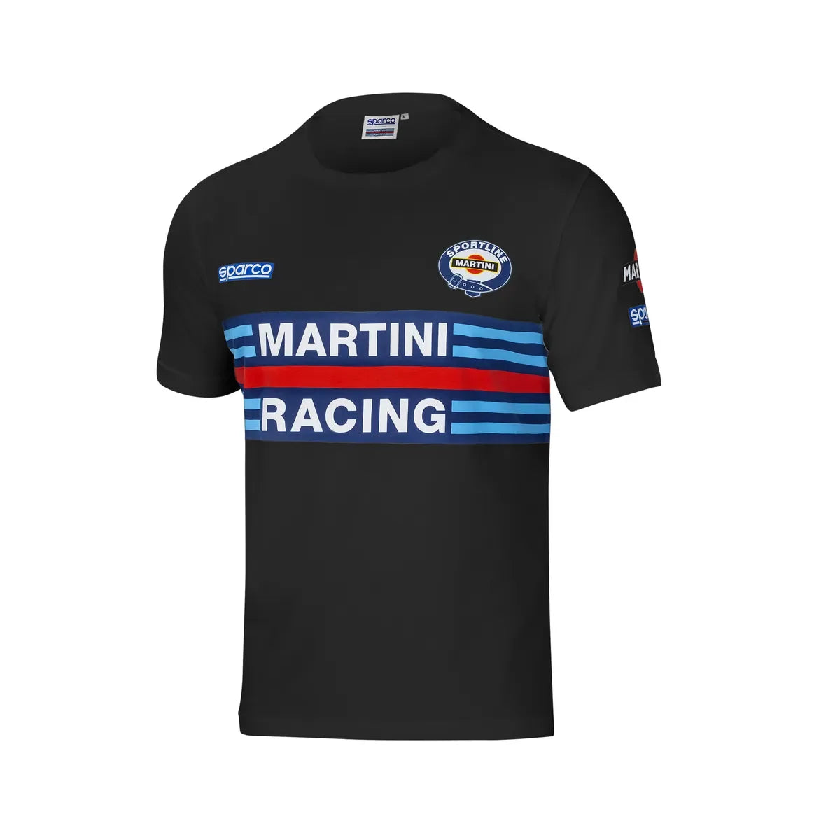 T-shirt Sparco Martini Racing in jersey stretch di cotone Nero