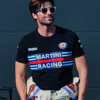 T-shirt Sparco Martini Racing in jersey stretch di cotone Nero – vista 2