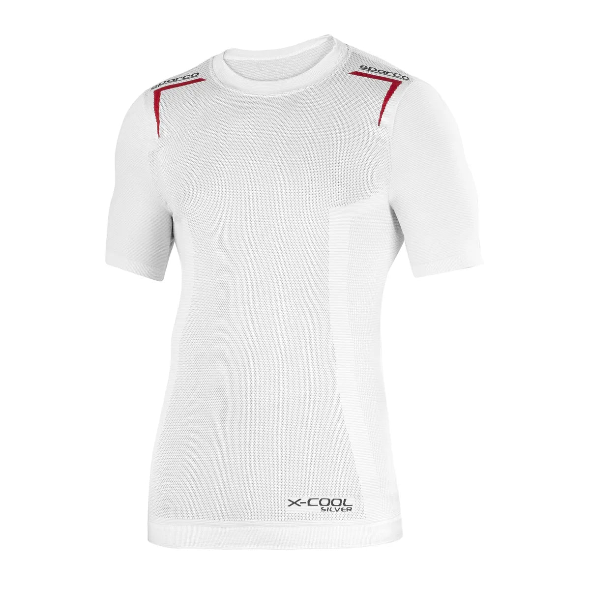 Intimo tecnico Sparco K-Carbon: t-shirt sottotuta in polipropilene e carbonio Bianco / rosso