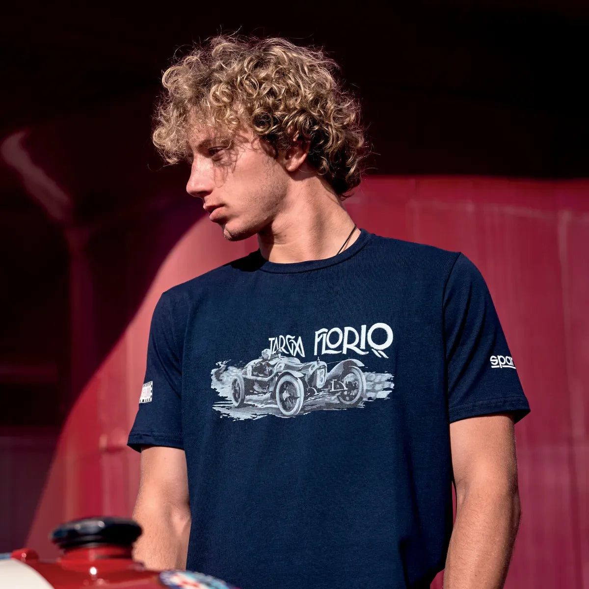 T-shirt Sparco Targa Florio #T2 blu marine in cotone elasticizzato – vista 4