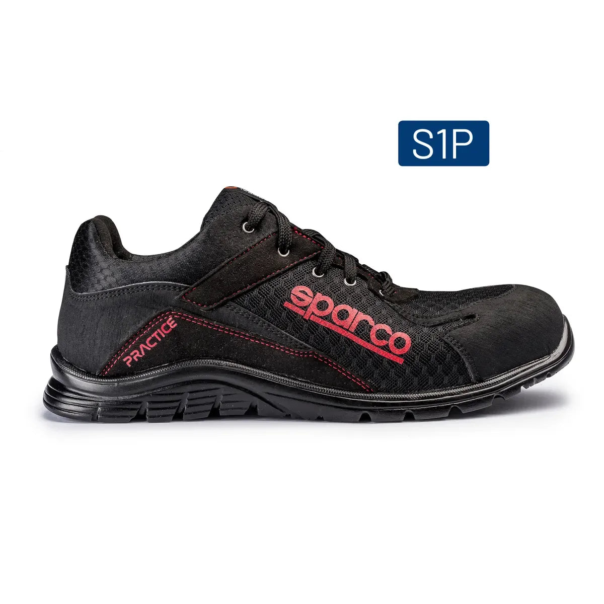Scarpe antinfortunistiche basse Sparco Teamwork Practice ESD S1PL SR FO Nero / Nero