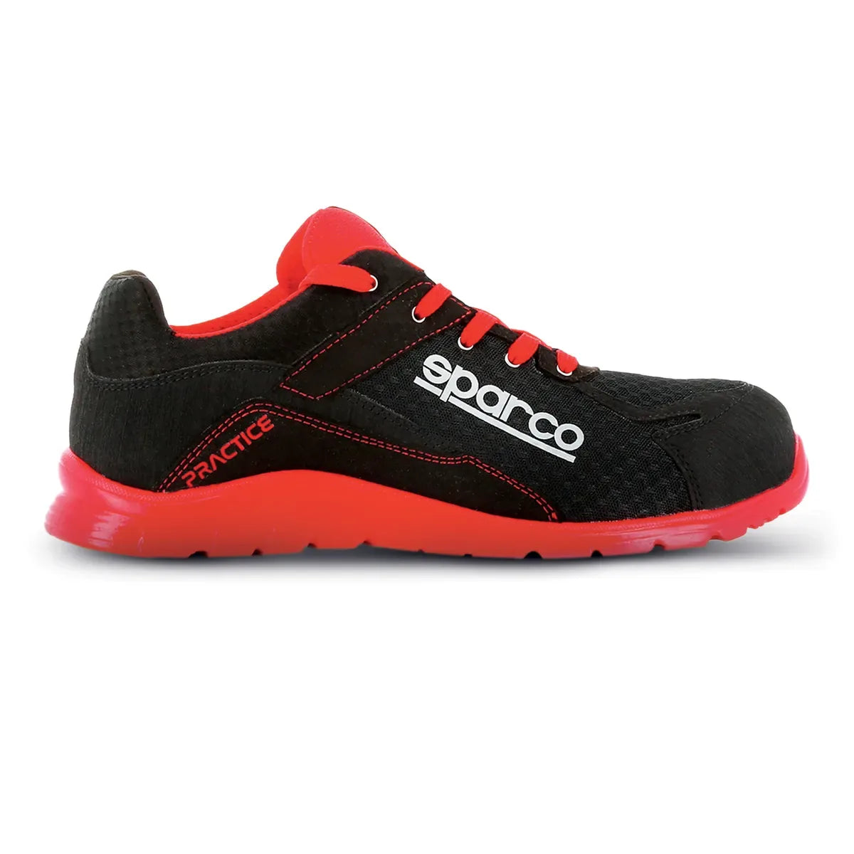 Scarpe antinfortunistiche basse Sparco Teamwork Practice ESD S1PL SR FO Nero / Rosso