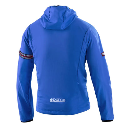 Giacca antivento Sparco Martini Racing Wind Stopper con cappuccio Azzurro – vista 2
