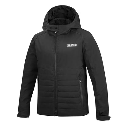 Giacca invernale Sparco Winter Jacket nera con cappuccio