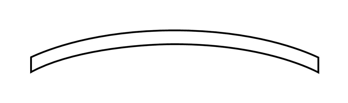 Disegno tecnico quotato di Specchietto retrovisore piano con ventosa - 145x55 mm, con le misure