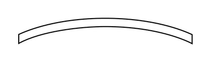 Disegno tecnico quotato di Specchietto retrovisore piano con ventosa - 145x55 mm, con le misure