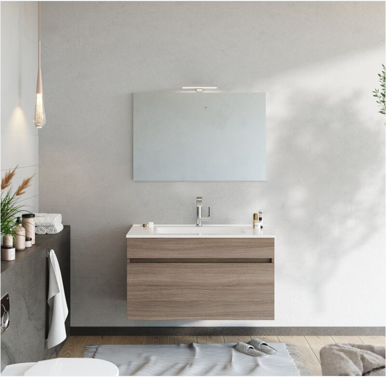 Mobile bagno - Bogotà - cm 80x46x50h - specchio cm 80x60h