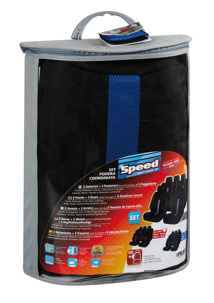La confezione di Speed, set fodere coordinate - Nero/Rosso
