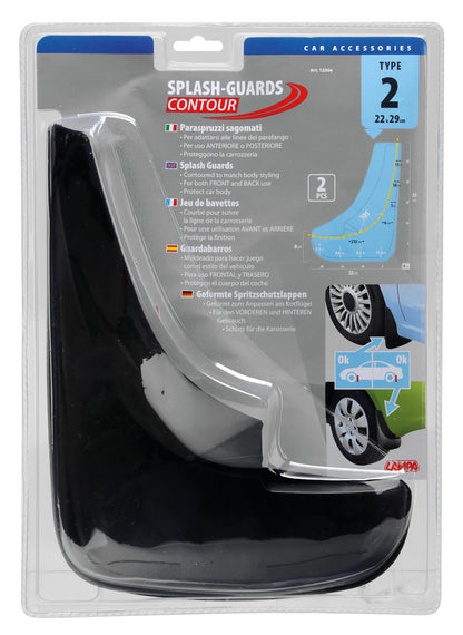 La confezione di Splash-Guards Contour, paraspruzzi sagomati, vista 2