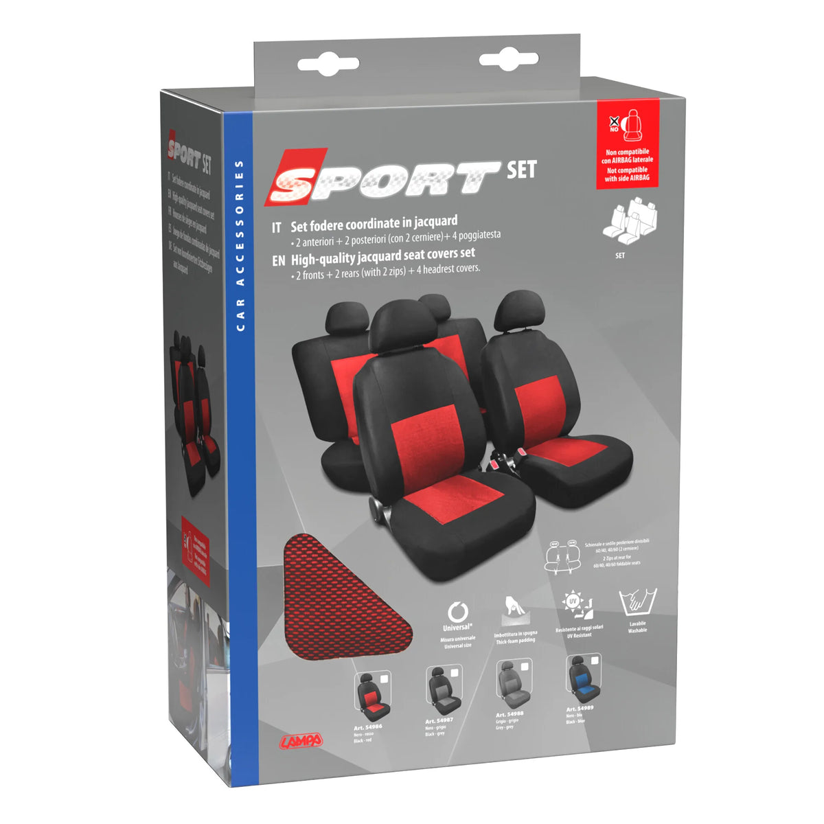 La confezione di Sport, set fodere coordinate in jacquard