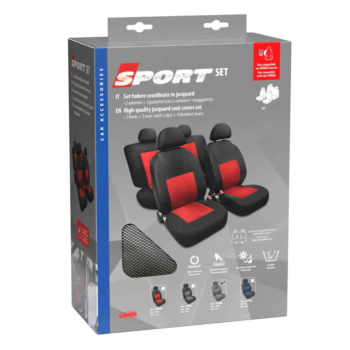La confezione di Sport, set fodere coordinate in jacquard