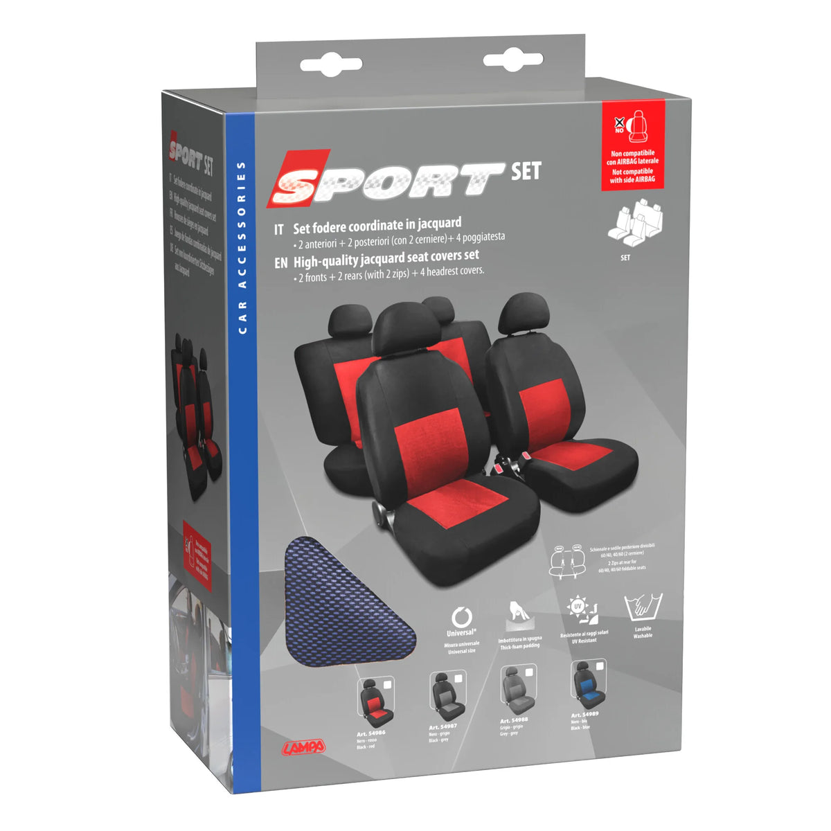 La confezione di Sport, set fodere coordinate in jacquard