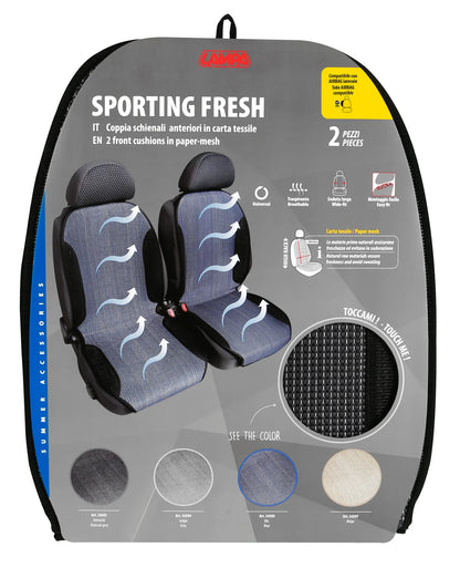 La confezione di Sporting Fresh, coppia schienali in fibra naturale
