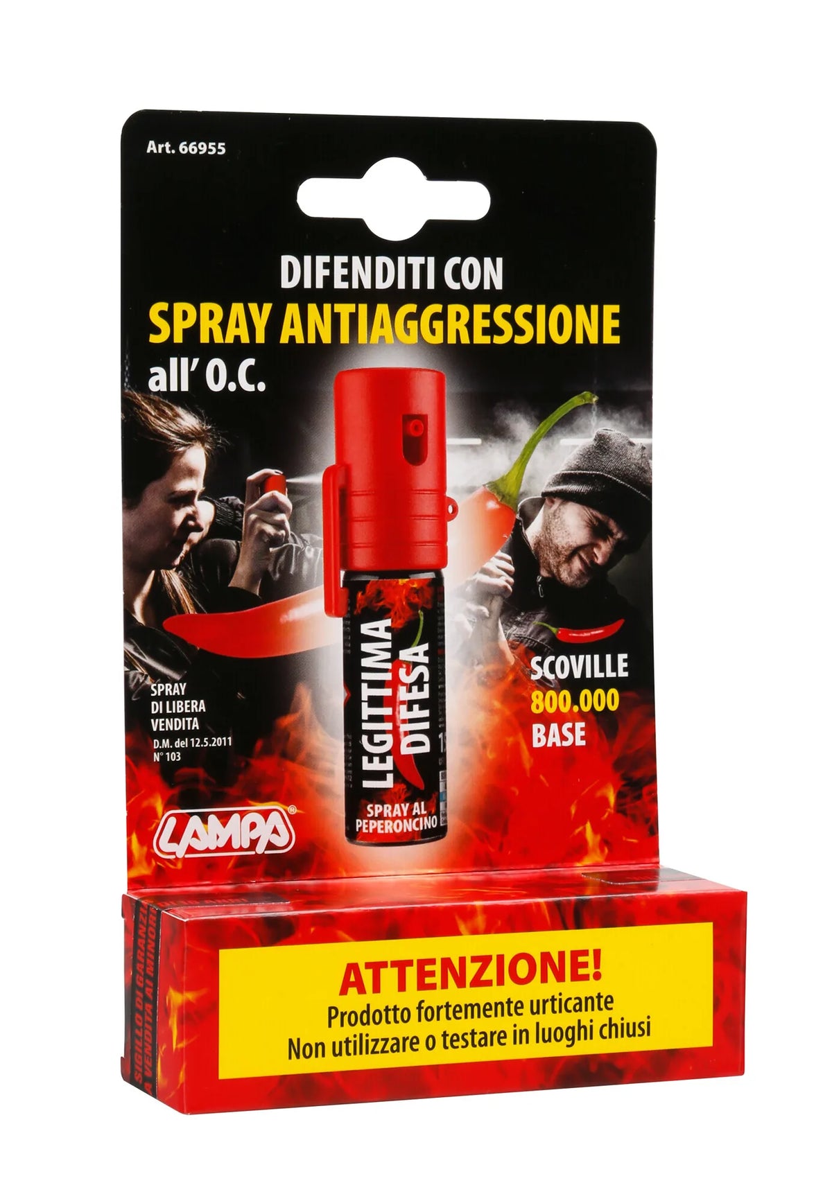 La confezione di Spray antiaggressione al peperoncino 15 ml