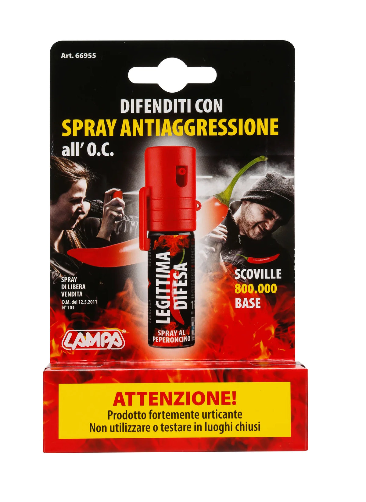 La confezione di Spray antiaggressione al peperoncino 15 ml, vista 2