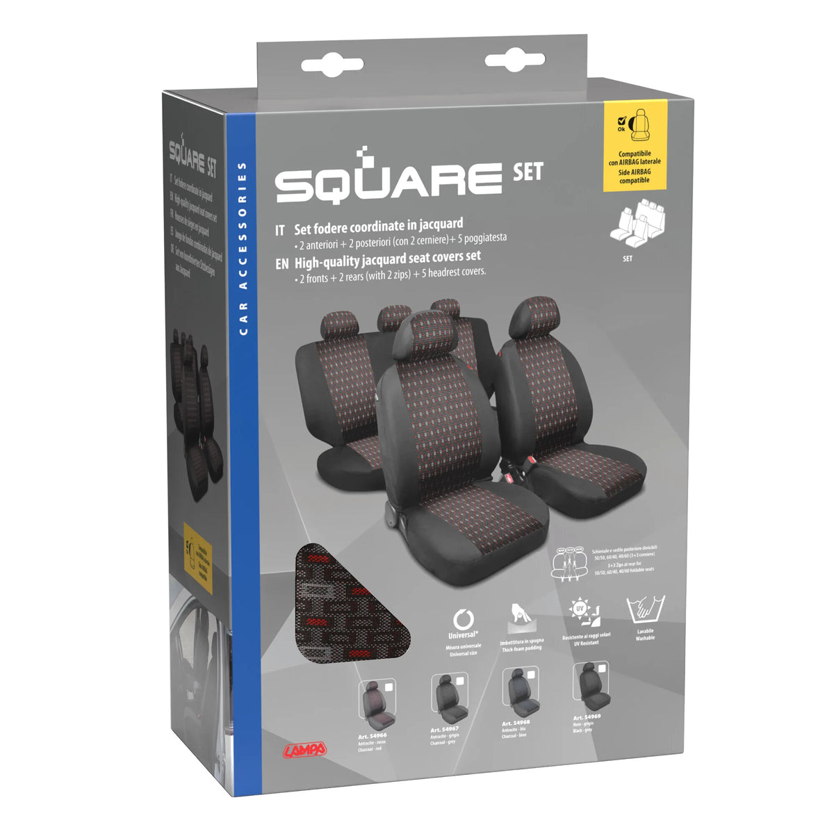 La confezione di Square, set fodere coordinate in jacquard