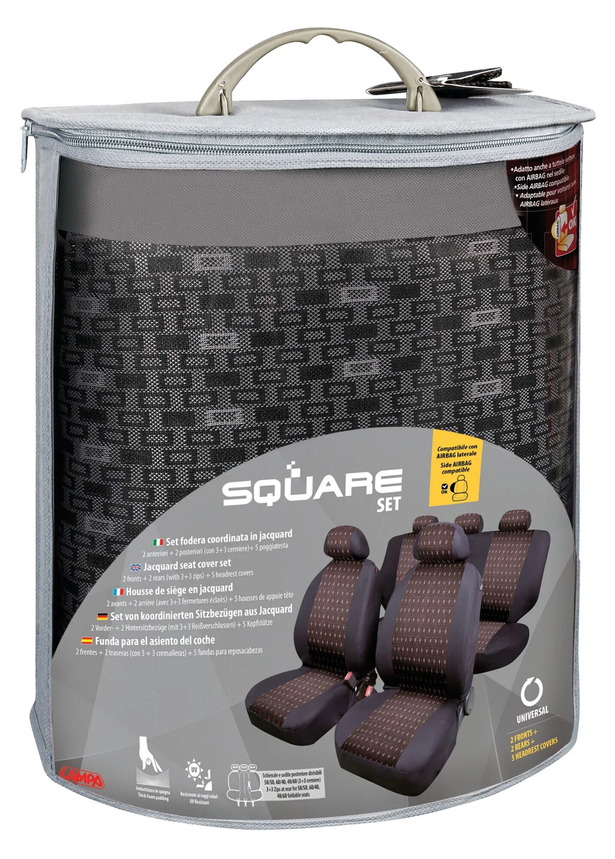 La confezione di Square, set fodere coordinate in jacquard