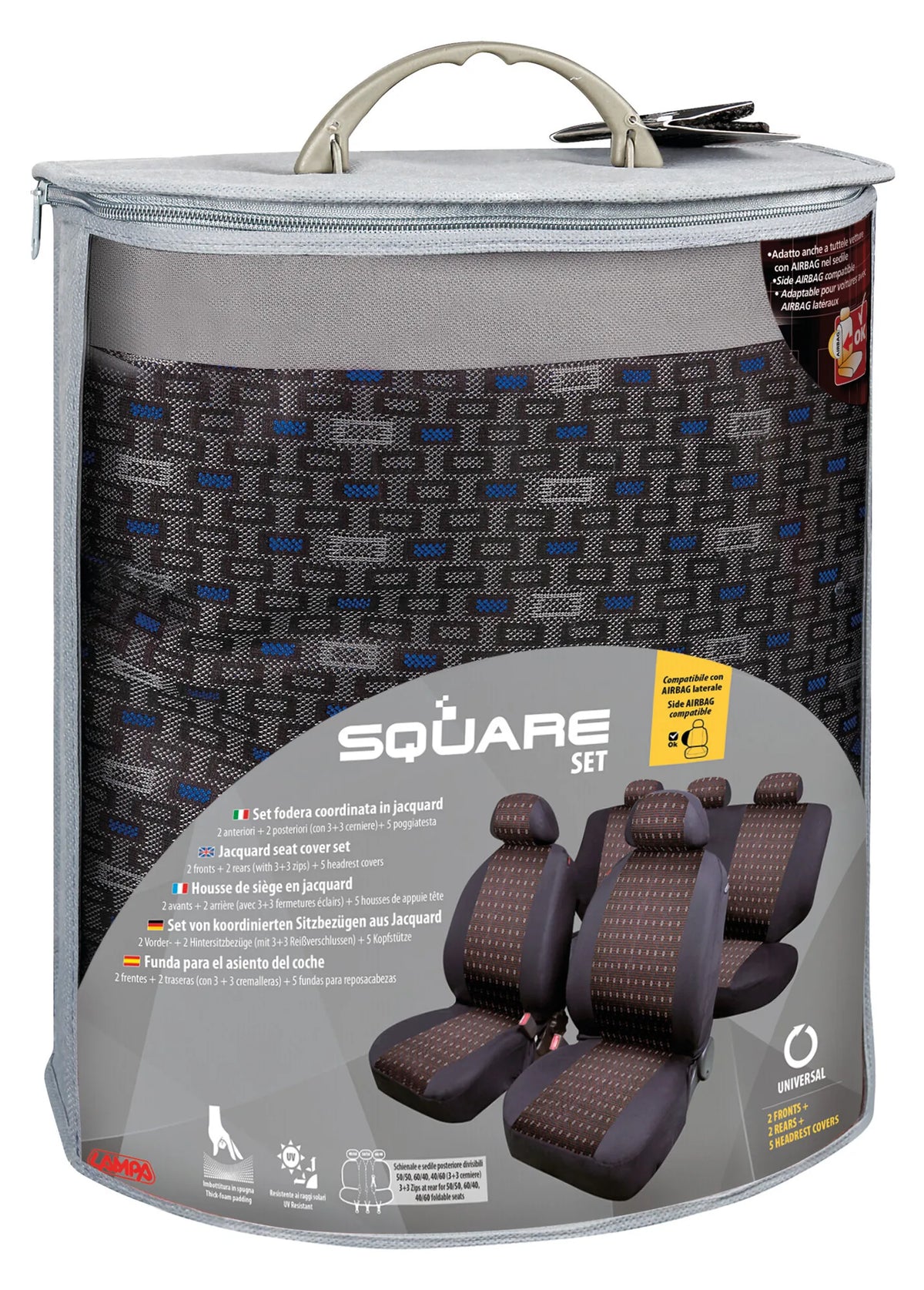 La confezione di Square, set fodere coordinate in jacquard