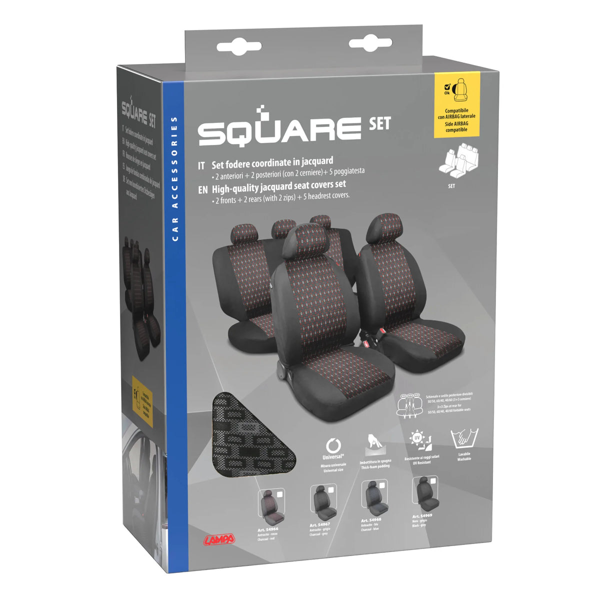 La confezione di Square, set fodere coordinate in jacquard