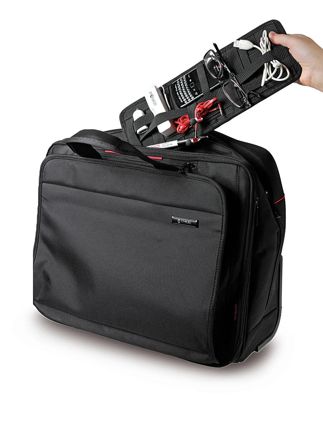 Strappy, organizer per visiera parasole montato sul veicolo