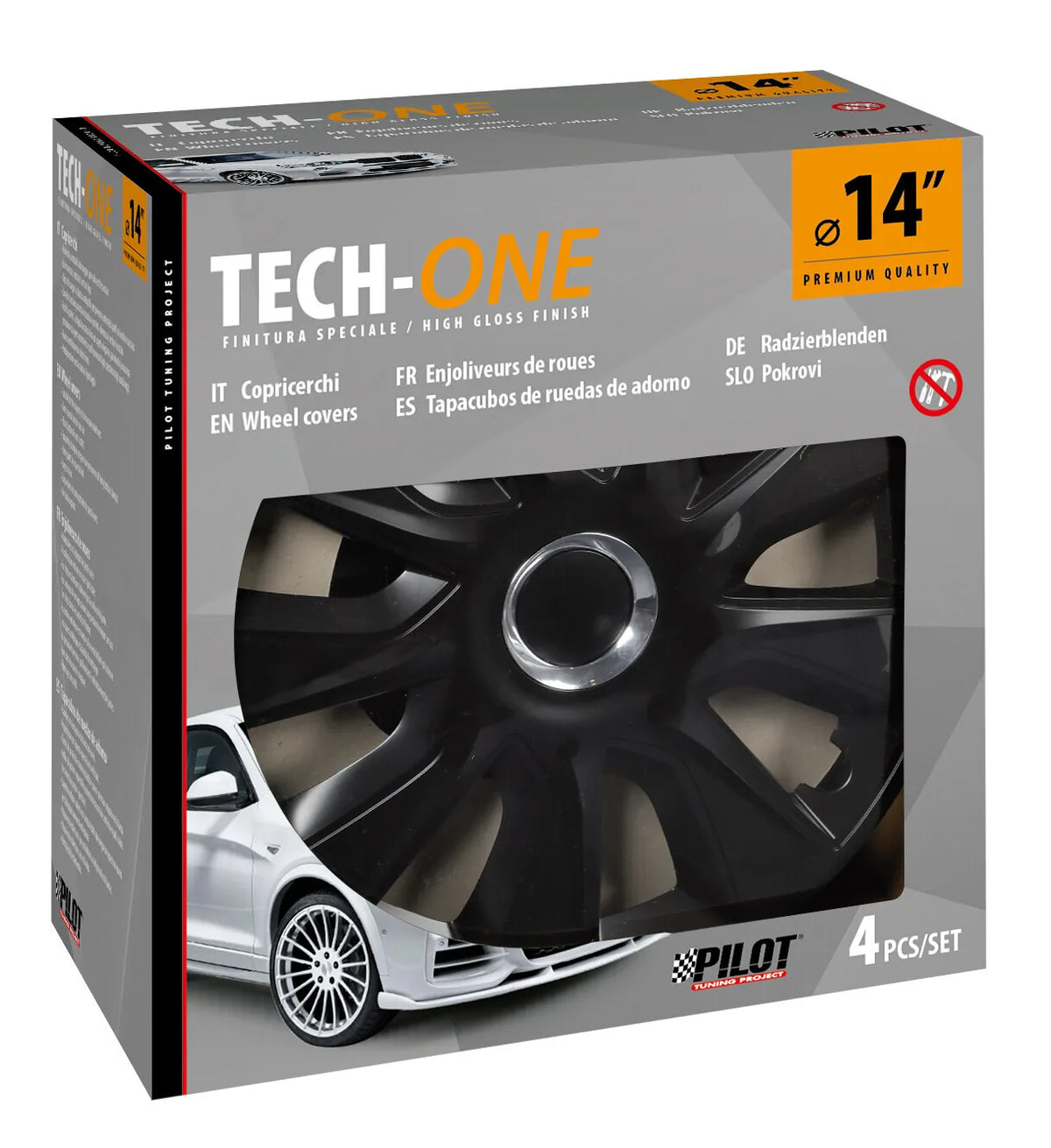 La confezione di Stratos RC Black - Set 4 copricerchi - Ø, vista 2