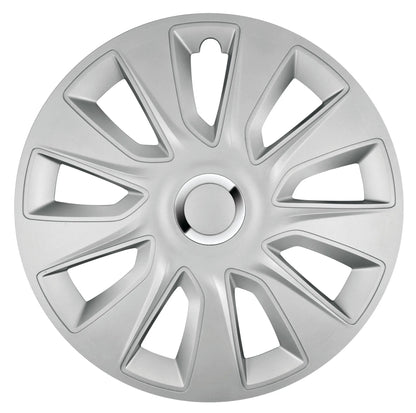 Stratos RC Silver - Set 4 copricerchi - Ø — universali per tutti i cerchi in acciaio