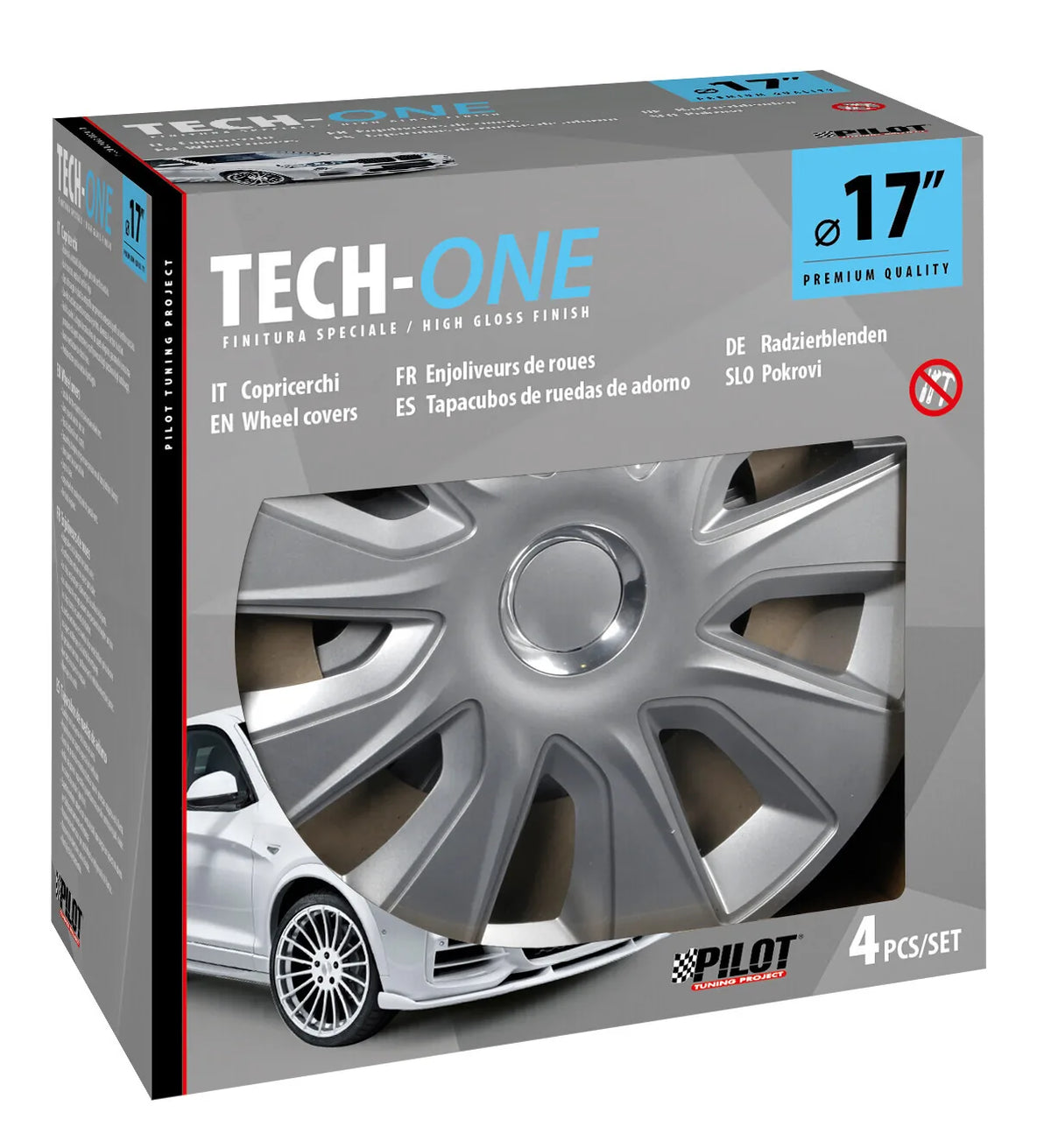 La confezione di Stratos RC Silver - Set 4 copricerchi - Ø, vista 5