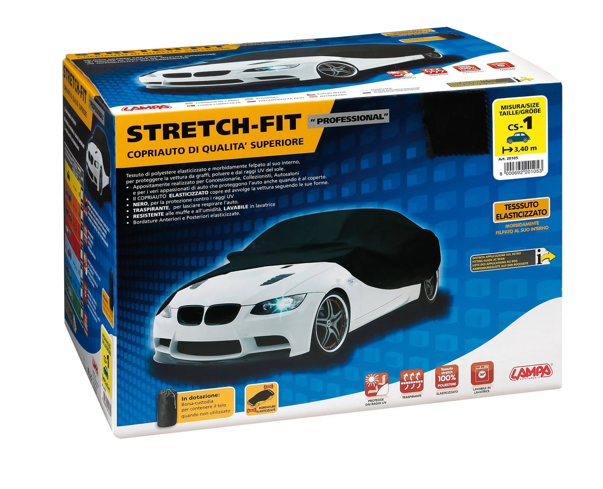 La confezione di Stretch-Fit professional, copriauto