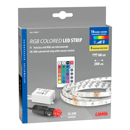 La confezione di Striscia adesiva a Led RGB, 12/24V - 200 cm