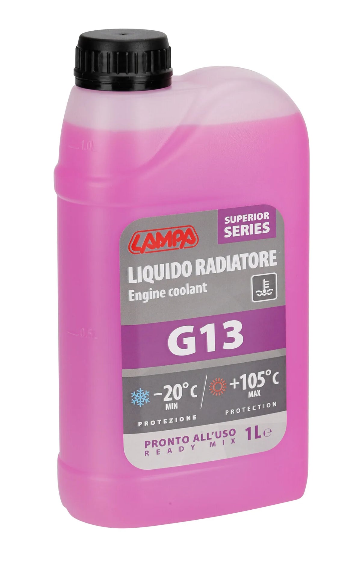 Superior-Viola G13, liquido antigelo radiatore su fondo bianco
