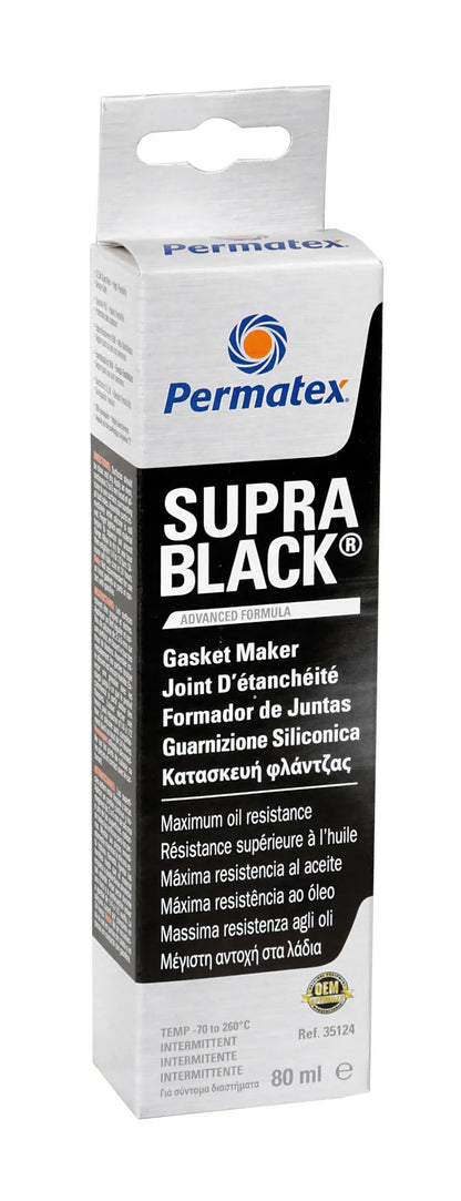 La confezione di Supra Black, Guarnizione siliconica rapida - 80 ml