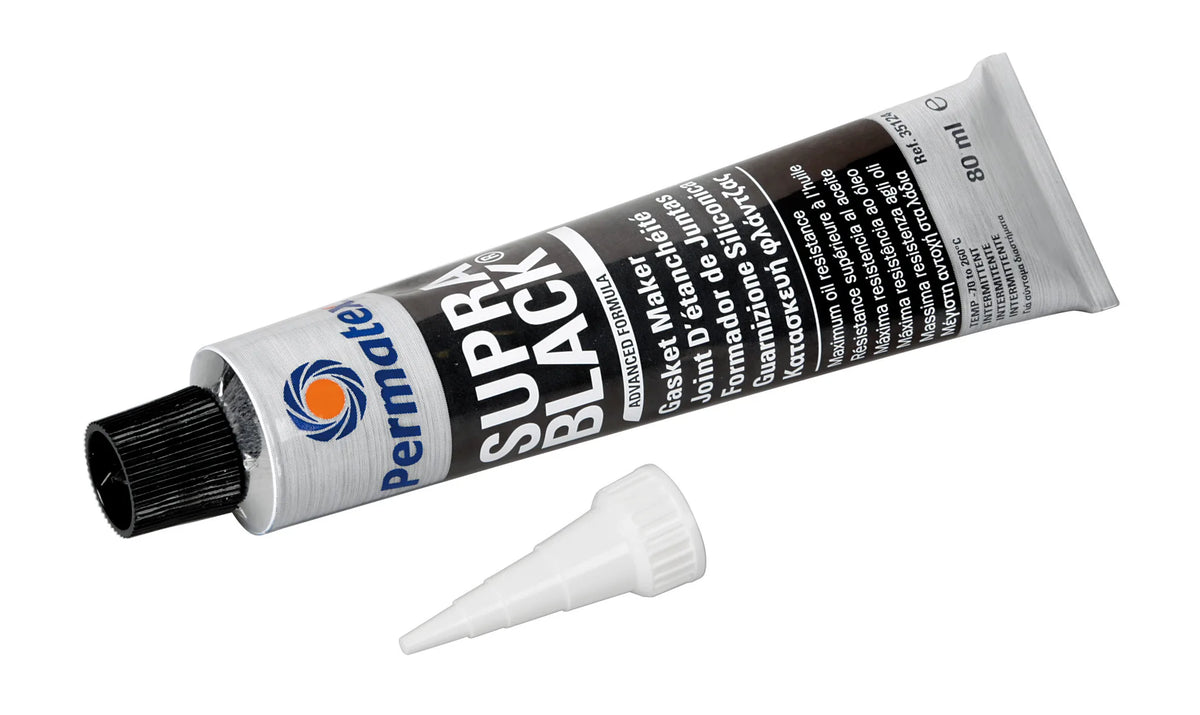 Supra Black, Guarnizione siliconica rapida - 80 ml — consente di portare accoppiamente dinamici ed elastici