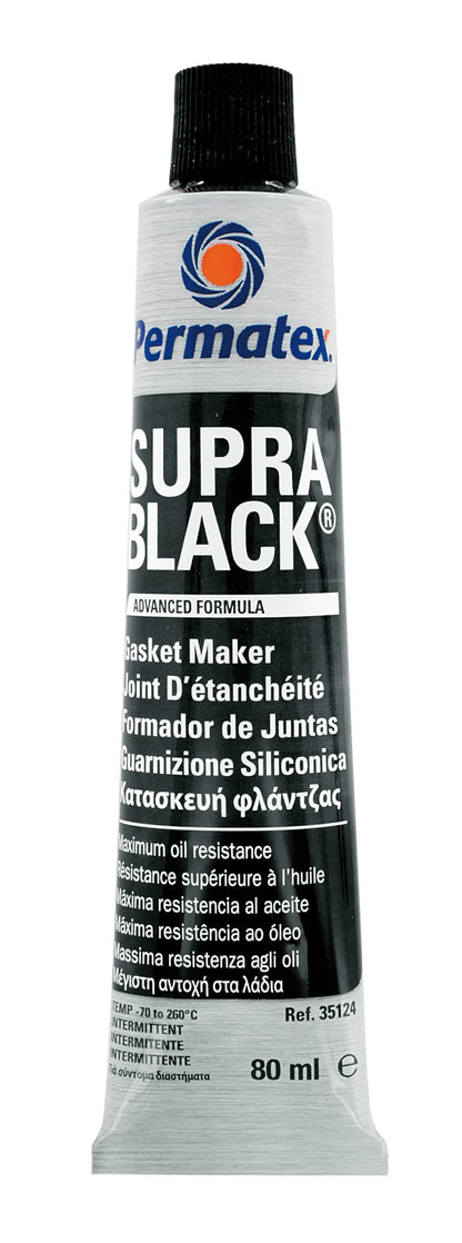 Supra Black, Guarnizione siliconica rapida - 80 ml — funziona da riempitivo sulle imperfezioni superficiali