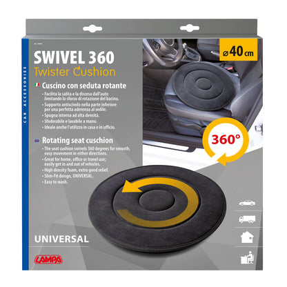 La confezione di Swivel 360, cuscino con seduta rotante