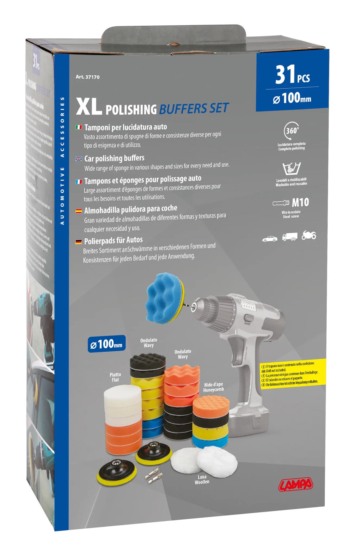 La confezione di Tamponi per lucidatura auto - Set 31 pz