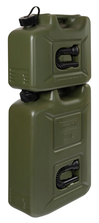 Tanica carburante in polietilene, modello militare montato sul veicolo, vista 3