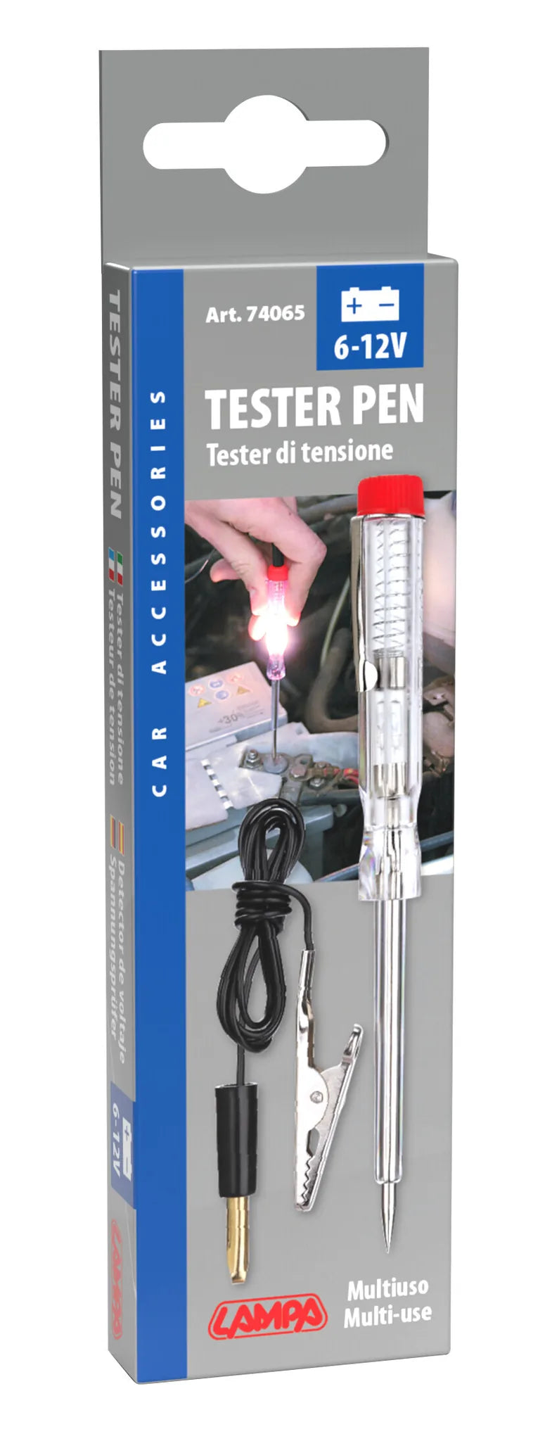 La confezione di Tester 6/12V