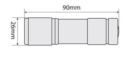 Disegno tecnico quotato di Touring, torcia a 9 Led, 1200 Mcd, con le misure