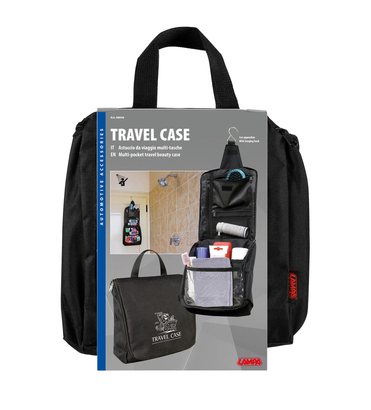 La confezione di Travel Case, astuccio da viaggio