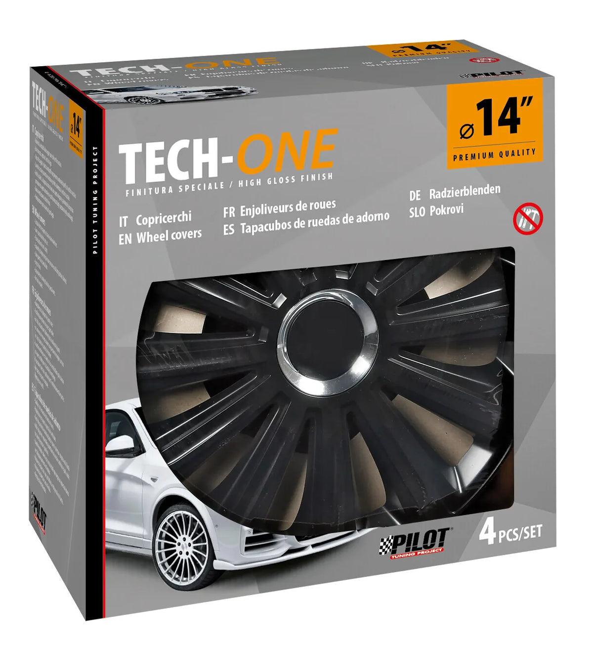La confezione di Trend Black - Set 4 copricerchi - Ø, vista 2