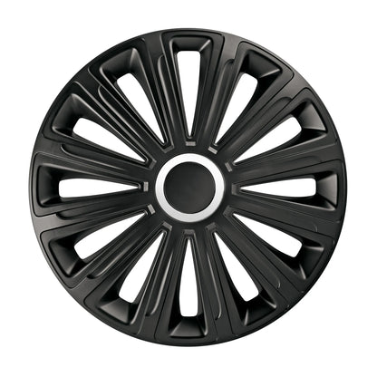 Trend Black - Set 4 copricerchi - Ø — ganci di fissaggio in resina per non graffiare il cerchio
