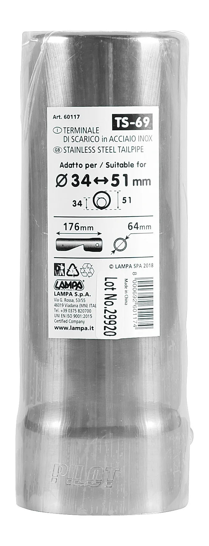 La confezione di TS-69, terminale di scarico