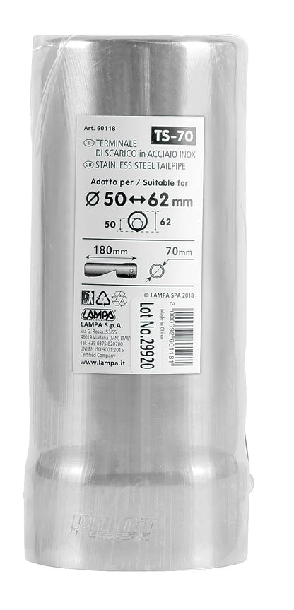 La confezione di TS-70, terminale di scarico